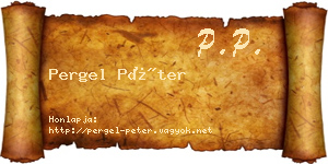 Pergel Péter névjegykártya