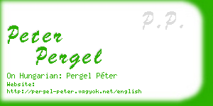 peter pergel business card