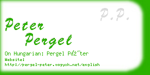 peter pergel business card